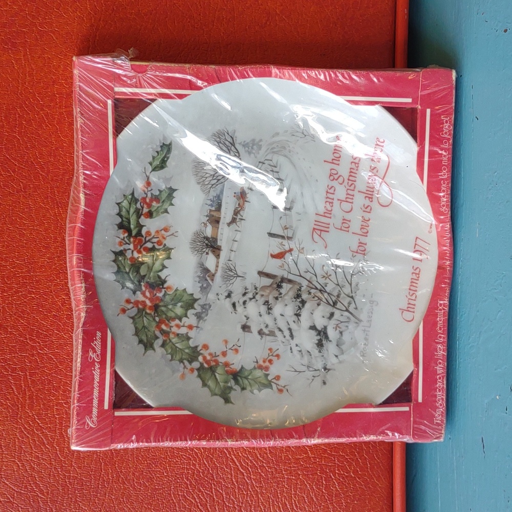 Commemorative plate Christmas 1977
